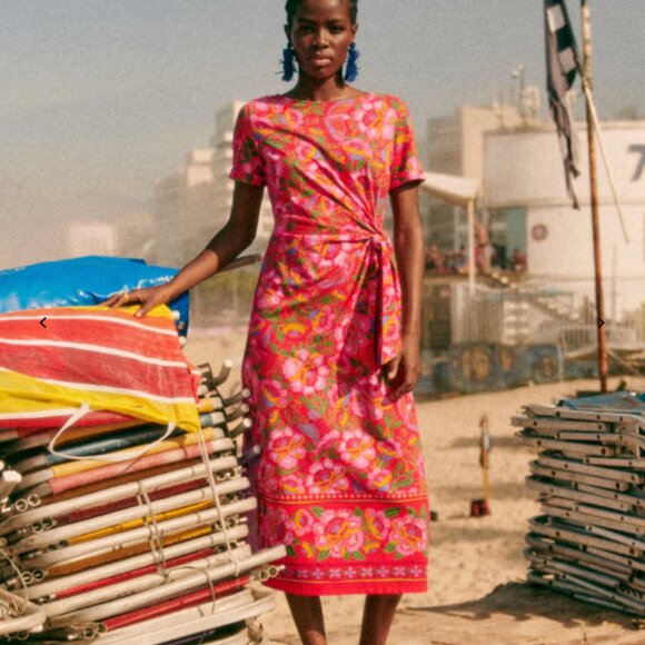 NWT Sezane x Farm Rio collab - Pippa Dress - floral/tropical/bird print - size L - Picture 3 of 17